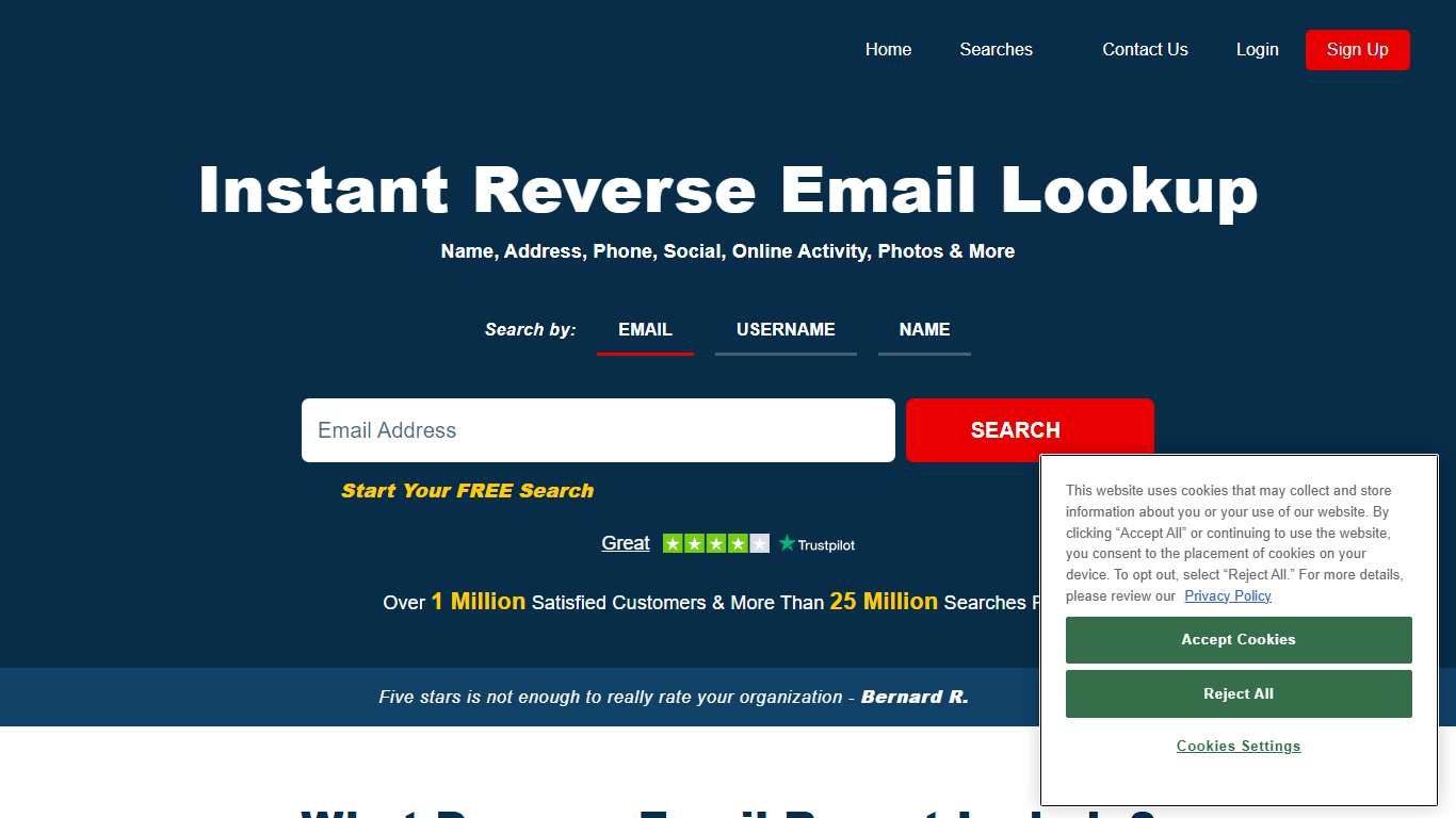 Reverse Email Lookup Email Address Search InfoTracer